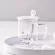 450ml Cute Cat Glass Mugs With Spoon And Lid Coffee Tea Milk Breakfast Cups With Handle Drinkware Nice S