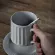 Art Retro Roman Embossed Ceramic Coffee Cup and Saucer Japanware White Pattern Hanging Ear Pull Flower Latte Cup