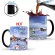 New Merry Ceramic Heat Sensitive Thermochromic Coffee Milk Water Cup Color Changing Cups