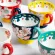 Hand Painted Relief Ceramic Mug Coffee Milkfast Cup Milk Cup Women's Flower Tea Ceramic Cup Creative Ceramic Water Cup