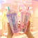 Creative Water Cup Cute Student Gradient Color Cherry Plastic Cup Tea Cup Drink Cup Coffe Cup Double-Layer Cooling Straw Cup