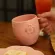 Eco-Friendly Ceramic 3D Cherry Blossoms Coffee Mug Pink Exquisite Tea Mug with Spoon Kawaii Handmad Milk Water Cup Birthday