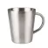 Korean 304 Stainless Steel Double-Layer Water Mug with Handle Beer Mug Thermal Insulation Household Coffee Mug Crash Proof Mug