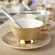 Europe Noble Bone China Coffee Cup Saucer Spoon Set 200ml Luxury Ceramic Mug -Grade Porcelain Tea Cup Cafe Party Drinkware