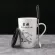 Mug with Lid Spoon Creative Ce rate Water Cup Cup Cup Coffee Cup Student Cartoon Large Capacity Stainless Steel Cup