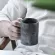 Japanse-Steyle Vintage Ceramic Coffee Mug Tumbler Rust Glaze Tea Milk Beer Mug with Wood Handle Water Cup Home Office Drinkware