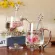 Colored Enamel Glass Coffee Mugs Europe Style Tea Cups Flower Water Creative Drinkware