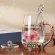 Colored Enamel Glass Coffee Mugs Europe Style Tea Cups Flower Creative Drinkware