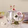 High Grade Enamel Transparent Glass Mug Coffee Tea Mugs Red Flower Heat-Resistant Cup Set With Stainless Steel Spoon Coaster