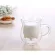 Free Shipping Lovely Cow Udder Shaped Double-Walled Glass Milk Fruice Tea Mug Cup