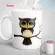 Owl Pattern Heat Sensitive Ceramic Mug Eye Color Changing Heat Sensitive Ceramic 11oz Coffee Milk Surprise