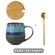 Luxury Ceramic Coffee Mug with Spoon Handmade Couple Large Cute Cup Office Japanse Coffee Cup Travel Milk Breakfast Tea Cups