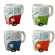 Camper Van Mug Hand-Painted Ceramic Cartoon Bus Cup Creative Rretro Car Mugs Water Milk Coffee Cups Holiday