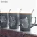 Nordic Leaf Coffee Mug Frosted Ceramic Creative Personality Mug With Lid And Spoon Office Tea Water Cup Drinkware