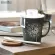 Nordic Leaf Coffee Mug Frosted Ceramic Creative Personality Mug With Lid And Spoon Office Tea Water Cup Drinkware