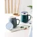 Nordic Mirror Lid Ceramic Vacuum Mug Cup Heat Resistant Handle Office Coffee Teacup Business