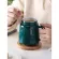 Nordic Mirror Lid Ceramic Vacuum Mug Cup Heat Resistant Handle Office Coffee Teacup Bussiness
