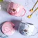 Love Coffee Cup Ceramic Mug Friends Travel Mugs Cute Cat Foot Porcelain Mug Pink