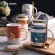EWAYS Ins Nordic Ceramic MUUG RETRO GOLDEN MOUTH BONE COVEN AN COVERE CUP COUPLE CREATIVE SOUL Quality MUG