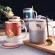 Eways Ins Nordic Ceramic Mug Retro Golden Mouth Bone China With Spoon An Cover Coffee Cup Couple Creative High Quality Mug