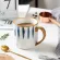 350ml Japanse Ceramic Water Cup Mug with Spoon Creative Cup Office Tea Cup Cup Cup Large Capacity Household