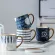 350ml Japanse Ceramic Water Cup Mug with Spoon Creative Cup Office Tea Cup Cup Cup Large Capacity Household