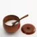 Seasoning Cans Natural Wood Spice Jar Spoon Japanese Style Salt Sugar Bowl Storage Container With Lid Kitchen Tools Gadgets