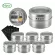 Magnetic Spice Jar Set With Stickers Stainless Steel Spice Tins Spice Storage Container Pepper Seasoning Sprays Tools Spice Jar