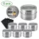 Magnetic Spice Jar Set with Sticker Stainless Steel Spice Tins Spice Storage Container Pot Kitchen Condiment Holder Kitchen Tool