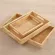 Wooden Bamboo Kung Fu Tea Cup Saucer Fruit Plate Large Serving Storage Tray Vintage Food Bowl Drying Dishes Rectangle Pallet