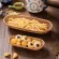 1/2PCS Handmade Oval Rattan Bread Basket Hand-Woven Tea Tray Food Service Platter for Dinner Parties Coffee Breakfast