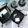 JINSERTA DICE PU Leather Folding Tray Square Phone Key Wallet Coin Key Cosmetic Organizer Desk Sundries Storage Box S