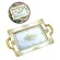 Antique Decorative Mirror Vanity Makeup Tray Perfume Jewlery Organization for Dresser Gold