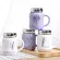 1pcs New 500ml Lavender Cartoon Ceramic Mug With Cover 4 Style Mirror Seal Leakproof Coffee Milk Tea Cup For Friend
