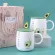 Cute Cartoon Bone China Coffee Mug High Grade Bone China Afternoon Tea Cups Ceramic Mug Coffee Box Free Shipping Box