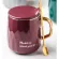 Oussirro 470ml Lovely Ceramics Milk / Coffee Mugs With Cover And Spoon Pure Color Mugs Cup Kitchen Tool