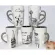 1pcs 450ml the Castle Style Creative Ce rate Mug Cup Hand-Painted Embossment Impression Tree Cup Milk Tea Cup