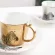 Eyoula Ceramic Coffee Cup and Saucer Animal Zebra Teacup Trend Tea Personality Mirror Europe America