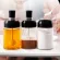 Glass Spice Container Clear Seasoning Bottle Condiment Jar Oil Honey Dispenser Spoon Kitchen Accessories