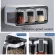 Wall Mount Spice Rack Organizer Sugar Bowl Salt Shaker Seasoning Container Spice Boxes With Spoons Kitchen Supplies Storage Set