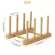 Kitchen Dish Drain Rack Dinnerware Storage Organization Drying Shelf Wooden Book Cups Display Stand Drainer Holder