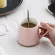 Couple Cup Ceramic Mug With Lid Spoon Ins Trend Drinking Cup Home Breakfast Milk Cup Female Korean Version Coffee Mugs Travel