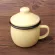 Extra Thick Double-Material Enamel Children's Cup Cute Fat Tea Cup Color Enamel Mouth Cup Cow Cup Coffee Mug With Lid