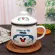 Extra Thick Double-Material Enamel Children's Cup Cute Fat Tea Cup Color Enamel Mouth Cup Cow Cup Coffee Mug With Lid