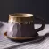 Japanese Retro Ceramic Coffee Cup And Saucer Set Creative Coffee Cup Afternoon Tea Office Mug Stoneware Coffee Cup