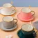 240ml Phnom Penh Ceramic Coffee Cup And Saucer Set British Afternoon Tea Set Cup With Tea Cup Saucer And Spoon