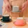 240ml Phnom Penh Ceramic Coffee Cup And Saucer Set British Afternoon Tea Set Cup With Tea Cup Saucer And Spoon
