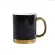 Wourmth Modern Style Mugs Porcelain Couple Coffee Cup Black Tea Cup Mug Creative Golden Handle Cup Office Tea Cup 380ml