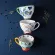 480ml Vintage Floral Pattern Mugs Ceramic Coffee Tea Cup Hand Painted Milk Milk Mugs Large Capacity Mark Art Creative Drinkware