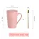 Glass and Ceramic Cup Female Letter Ins Couple Cup Creative Couple Cup with Coverd Spoon Milk Coffee Cup Creative